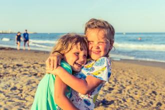 Children on Caorle beach